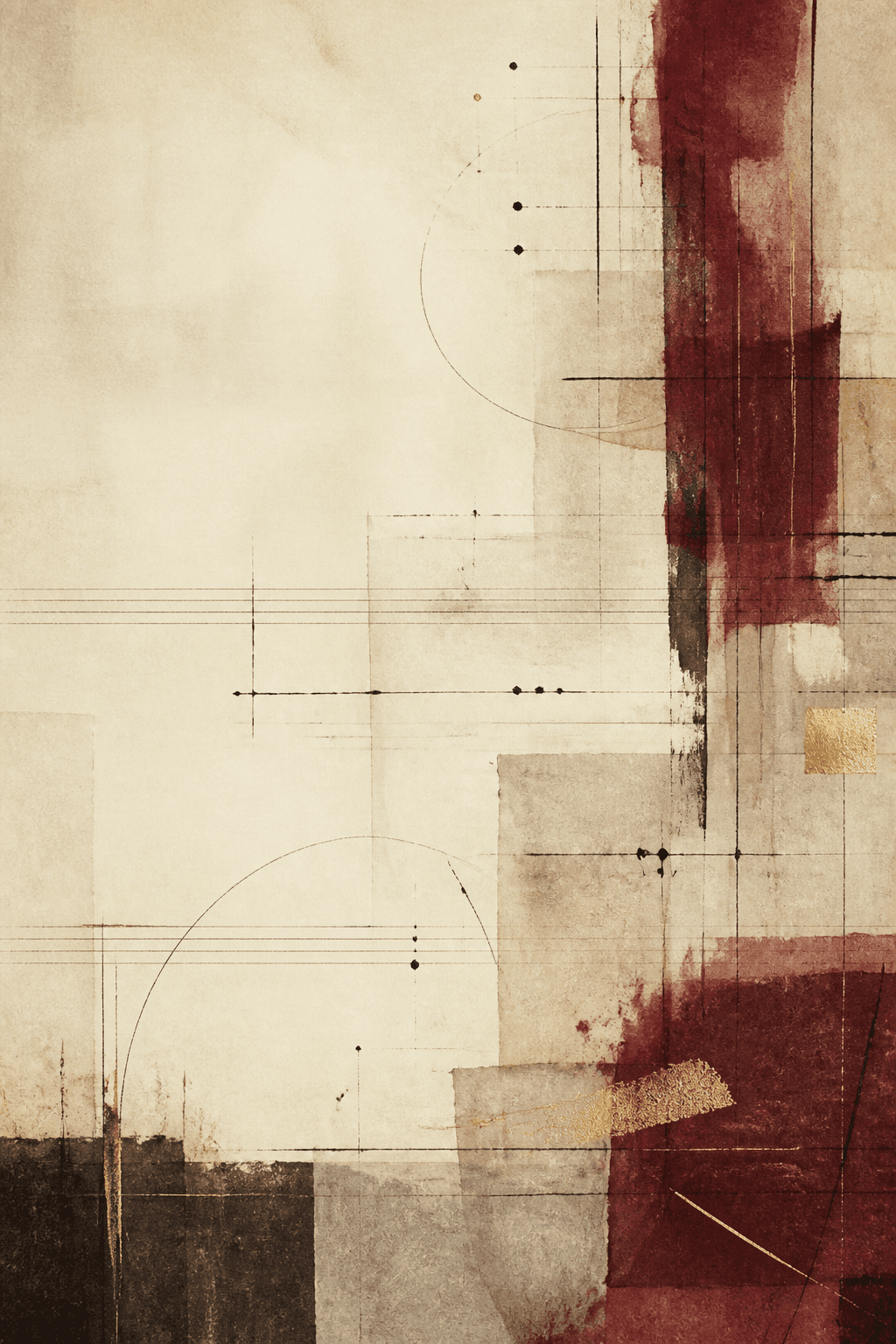 Abstract manuscript-inspired artwork